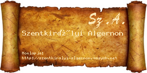 Szentkirályi Algernon névjegykártya
